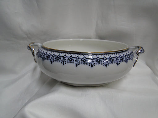 Keeling Croxton, Flow Blue, Antique: Round Serving Bowl, No Lid, Crazing