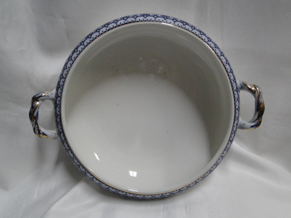 Keeling Croxton, Flow Blue, Antique: Round Serving Bowl, No Lid, Crazing