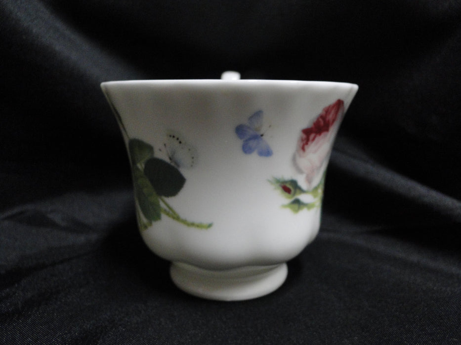 Roy Kirkham, White w/ Redoute Roses: Cup & Saucer Set, 2 7/8", Gold Trim