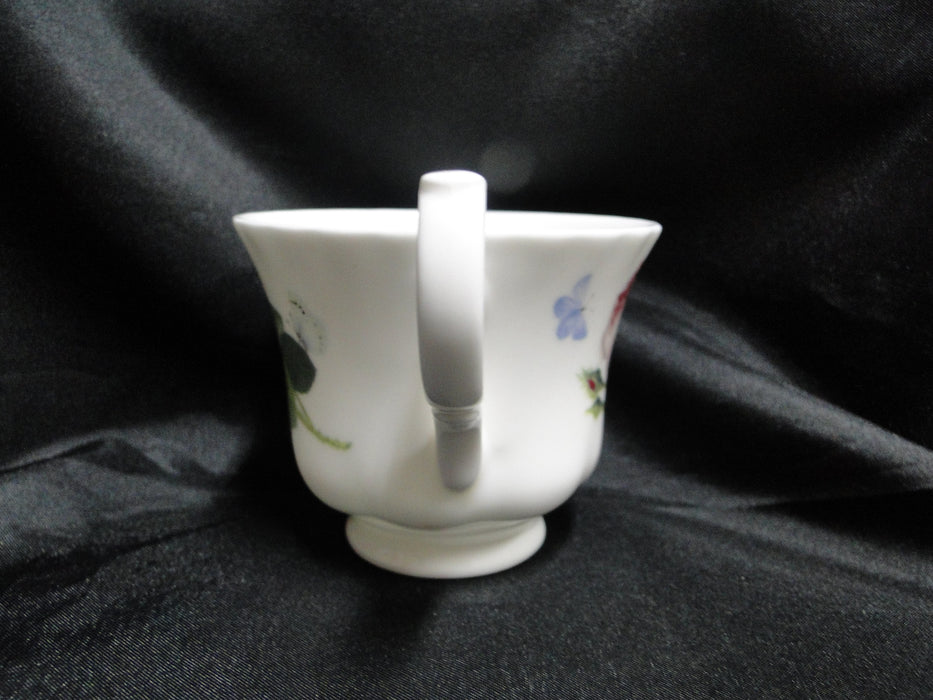 Roy Kirkham, White w/ Redoute Roses: Cup & Saucer Set, 2 7/8", Gold Trim