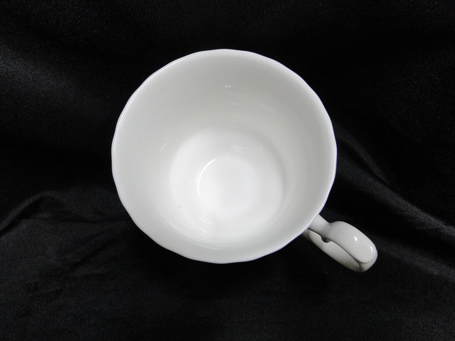 Roy Kirkham, White w/ Redoute Roses: Cup & Saucer Set, 2 7/8", Gold Trim