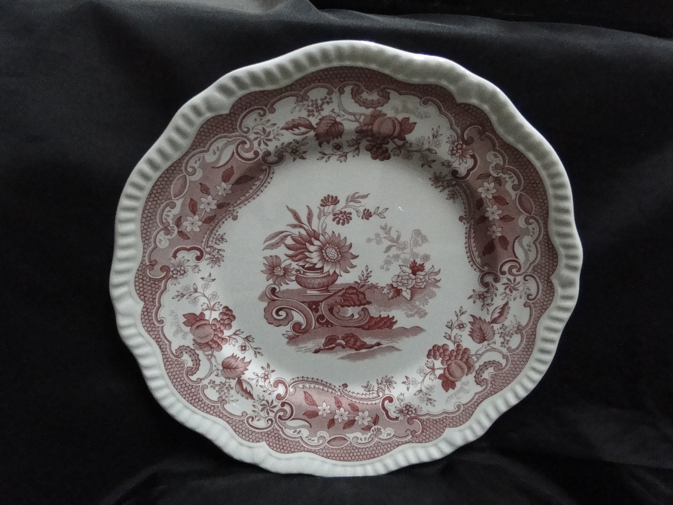 Spode Archive Collection Cranberry: Dinner Plate, May, Regency, 11"