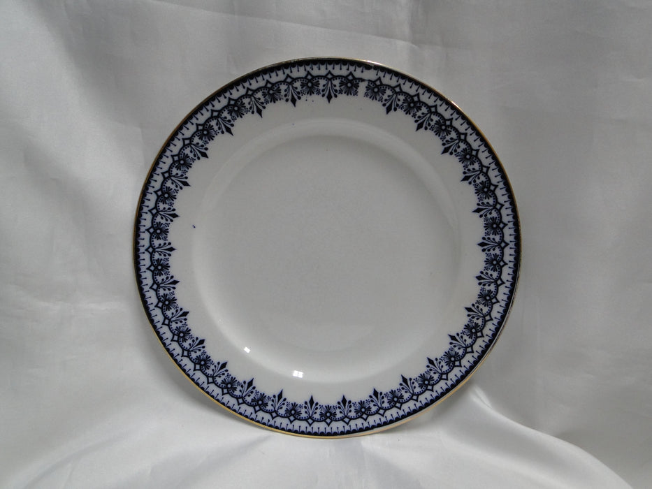 Keeling Croxton, Flow Blue, Antique: Luncheon Plate (s), 9 1/2", Crazing