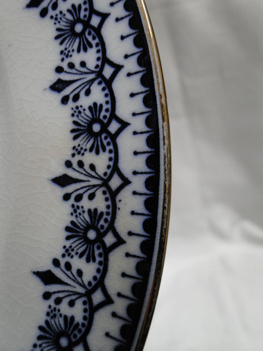 Keeling Croxton, Flow Blue, Antique: Luncheon Plate (s), 9 1/2", Crazing