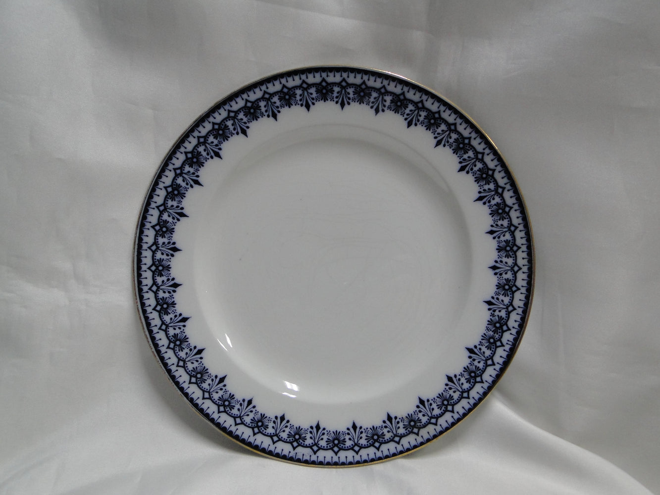 Keeling Croxton, Flow Blue, Antique: Luncheon Plate (s), 9 1/2", Crazing