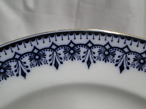 Keeling Croxton, Flow Blue, Antique: Luncheon Plate (s), 9 1/2", Crazing