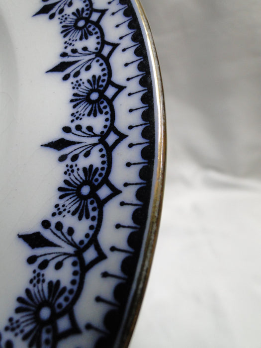 Keeling Croxton, Flow Blue, Antique: Luncheon Plate (s), 9 1/2", Crazing