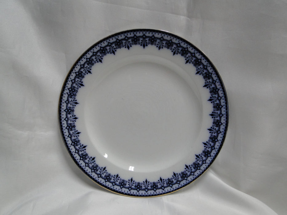 Keeling Croxton, Flow Blue, Antique: Luncheon Plate (s), 9 1/2", Crazing