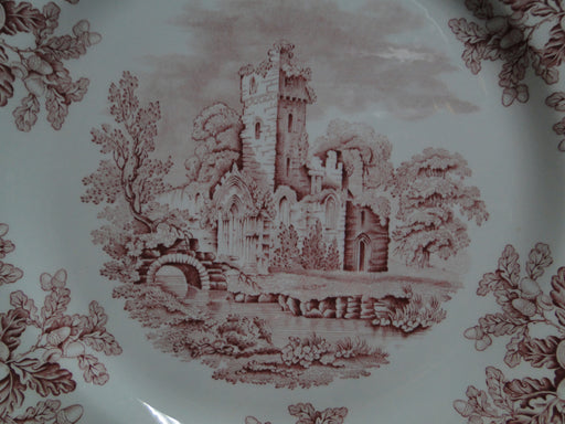 Spode Archive Collection Cranberry: Dinner Plate, Ruins, Regency, 11"
