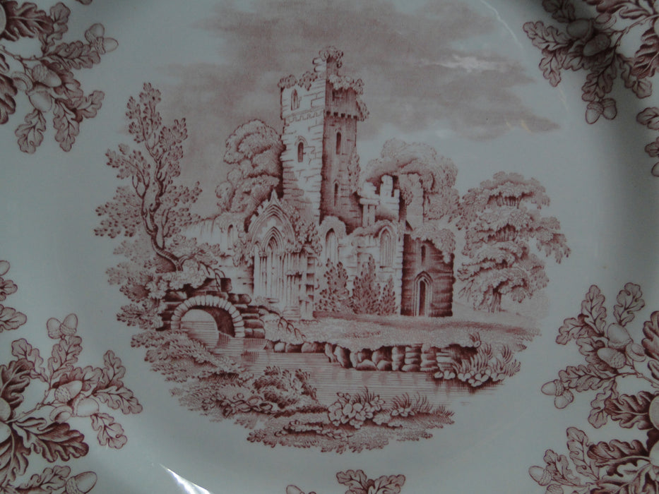 Spode Archive Collection Cranberry: Dinner Plate, Ruins, Regency, 11"