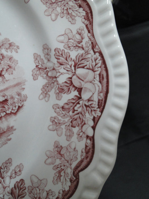 Spode Archive Collection Cranberry: Dinner Plate, Ruins, Regency, 11"