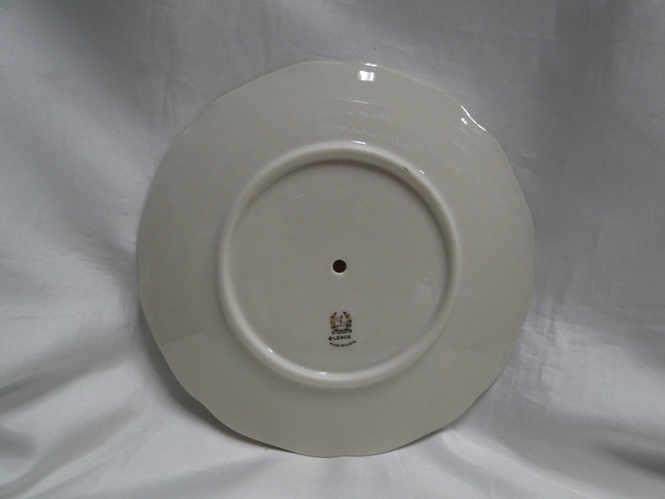 Lenox Greenfield, Ivory, Embossed Feathers: Two Tiered Serving Tray, 9 1/2"