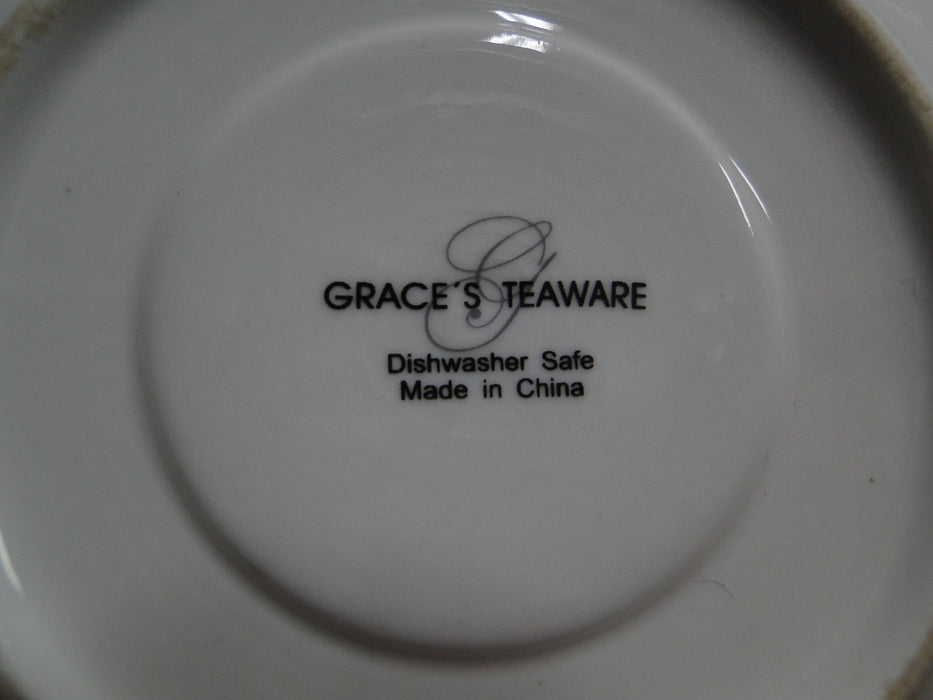 Grace's Teaware Colored Band: Red Cup & Saucer Set (s), 2 1/4" Tall