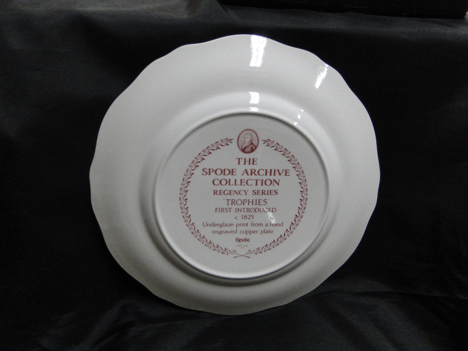 Spode Archive Collection Cranberry: Dinner Plate, Trophies, Regency, 11"
