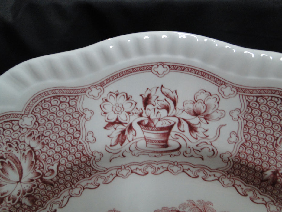 Spode Archive Collection Cranberry: Dinner Plate, Pagoda, Regency, 11"