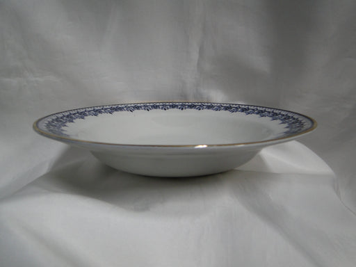 Keeling Croxton, Flow Blue, Antique: Rim Soup Bowl (s), 9 1/2", Crazing