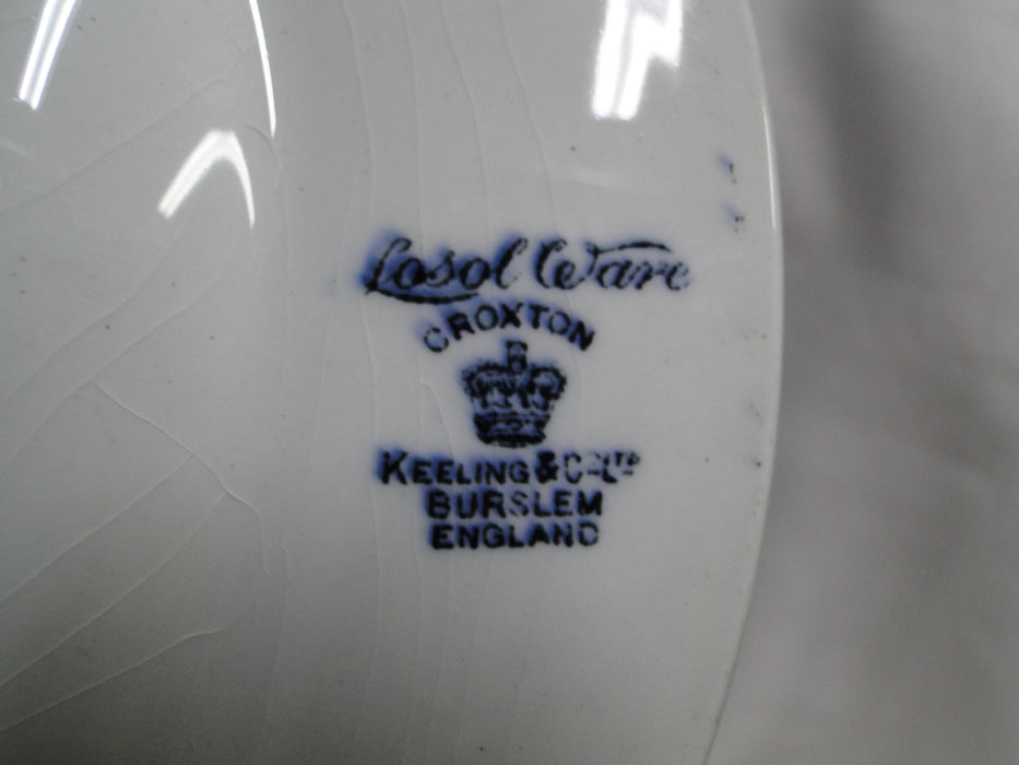 Keeling Croxton, Flow Blue, Antique: Rim Soup Bowl (s), 9 1/2", As Is