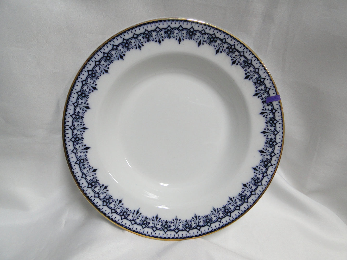 Keeling Croxton, Flow Blue, Antique: Rim Soup Bowl (s), 9 1/2", As Is