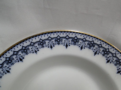 Keeling Croxton, Flow Blue, Antique: Rim Soup Bowl (s), 9 1/2", As Is