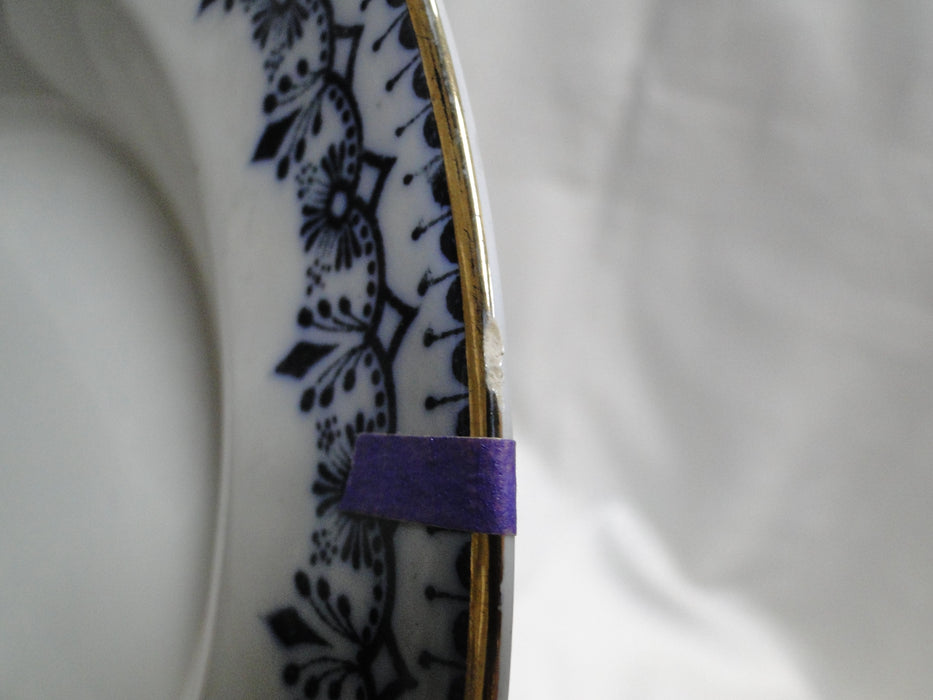 Keeling Croxton, Flow Blue, Antique: Rim Soup Bowl (s), 9 1/2", As Is