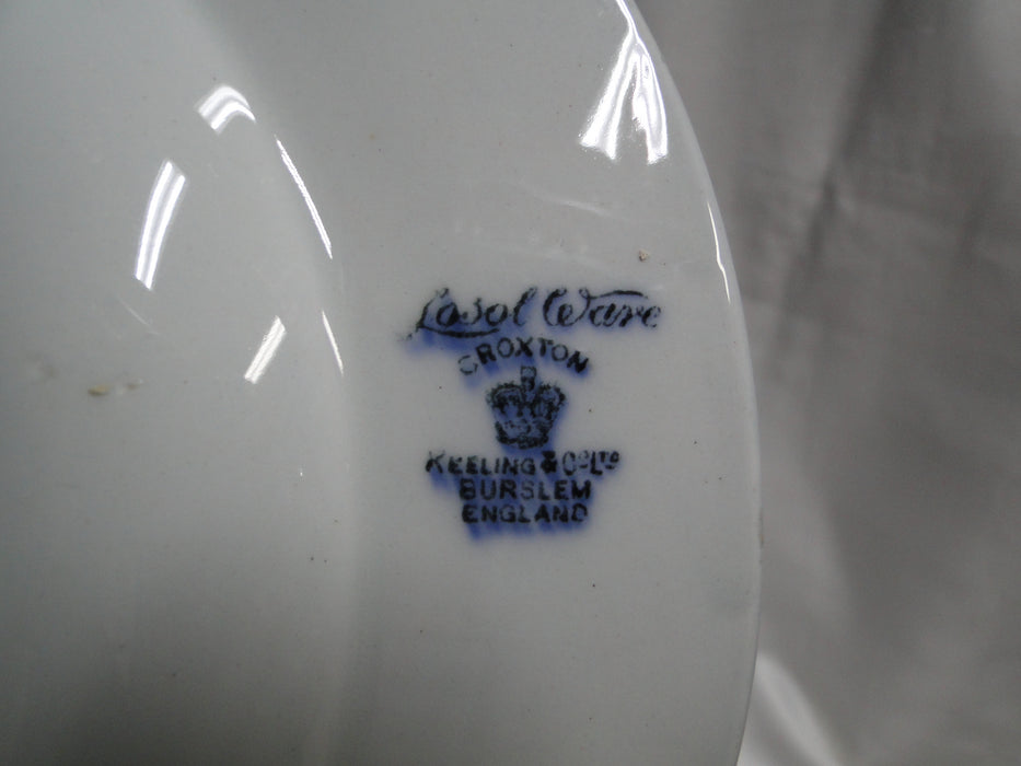 Keeling Croxton, Flow Blue, Antique: Rim Soup Bowl (s), 9 1/2", As Is