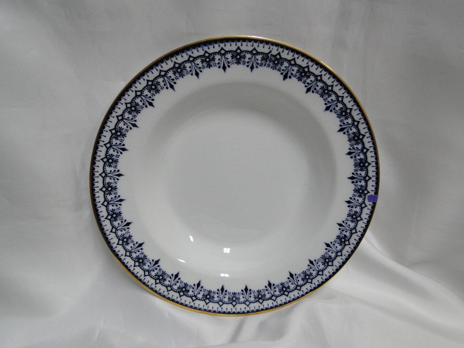 Keeling Croxton, Flow Blue, Antique: Rim Soup Bowl (s), 9 1/2", As Is