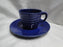Bauer Ring Cobalt Blue (Old): Cup & Saucer Set, 2 1/2" Tall, Round Handle