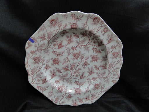 Spode Rosebud Chintz Red: Luncheon Plate, 9 1/8", As Is
