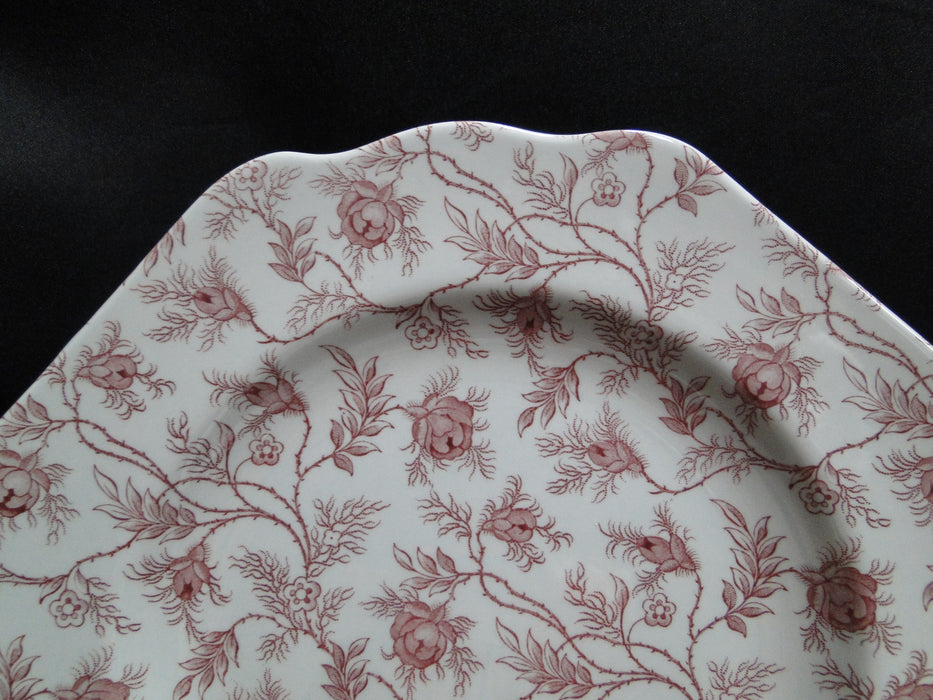 Spode Rosebud Chintz Red: Luncheon Plate, 9 1/8", As Is