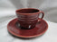 Bauer Ring Burgundy (Old): Cup & Saucer Set, 2 1/2" Tall, Round Handle