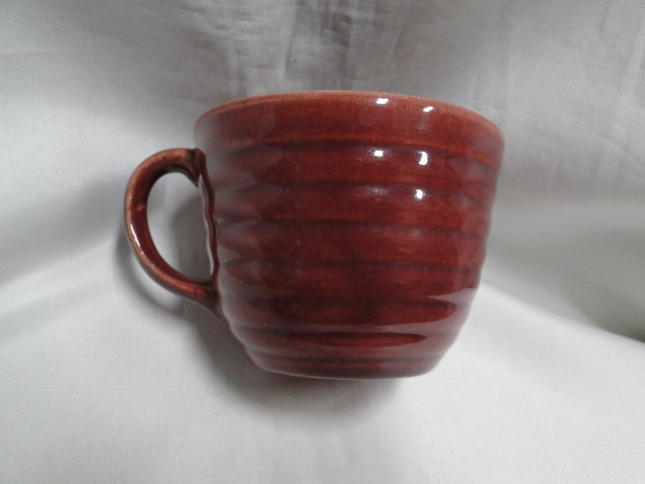 Bauer Ring Burgundy (Old): Cup & Saucer Set, 2 1/2" Tall, Round Handle