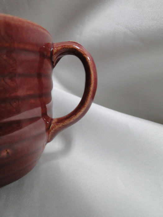 Bauer Ring Burgundy (Old): Cup & Saucer Set, 2 1/2" Tall, Round Handle