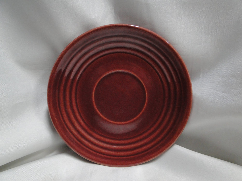 Bauer Ring Burgundy (Old): Cup & Saucer Set, 2 1/2" Tall, Round Handle