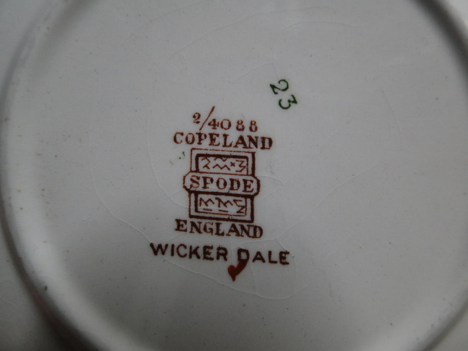 Spode Wicker Dale, Floral on Chelsea Wicker: Cereal Bowl, 6 1/4", As Is