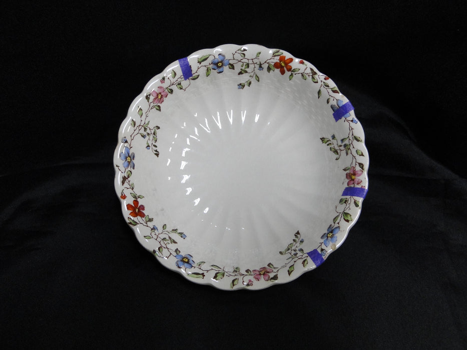 Spode Wicker Dale, Floral on Chelsea Wicker: Cereal Bowl, 6 1/4", As Is