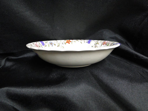 Spode Wicker Dale, Floral on Chelsea Wicker: Cereal Bowl, 6 1/4", As Is