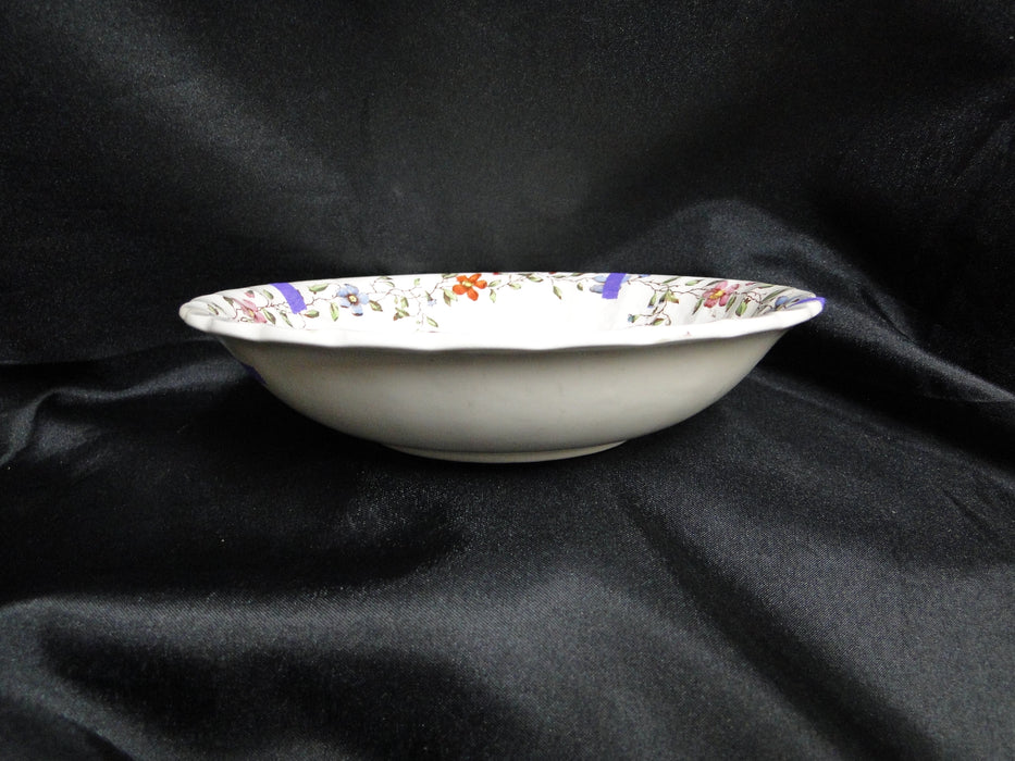 Spode Wicker Dale, Floral on Chelsea Wicker: Cereal Bowl, 6 1/4", As Is