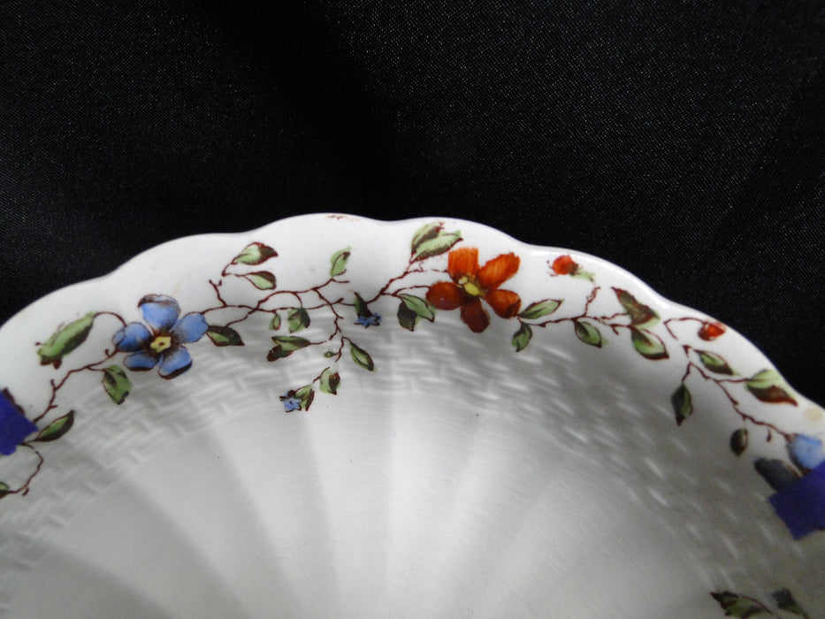 Spode Wicker Dale, Floral on Chelsea Wicker: Cereal Bowl, 6 1/4", As Is