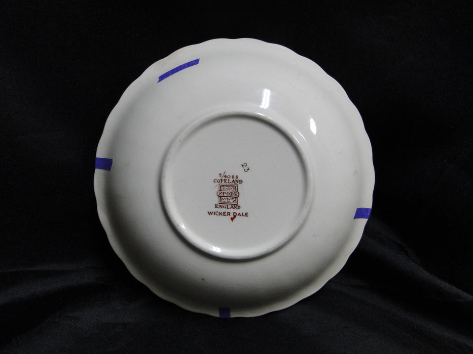 Spode Wicker Dale, Floral on Chelsea Wicker: Cereal Bowl, 6 1/4", As Is