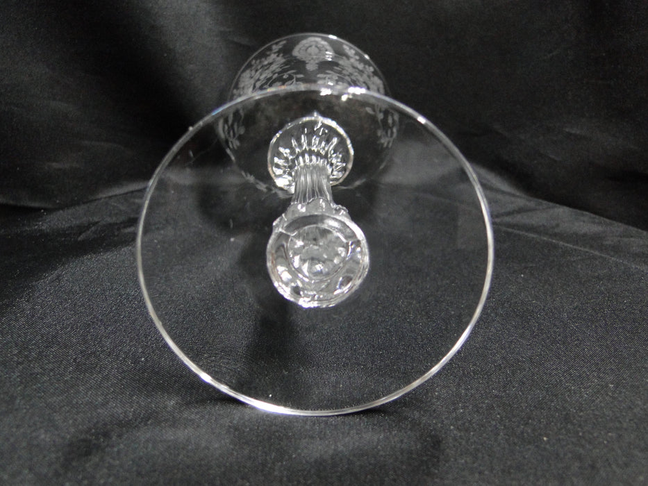 Tiffin June Night, 17392, Clear, Etched: Water or Wine Goblet (s), 7 7/8" Tall