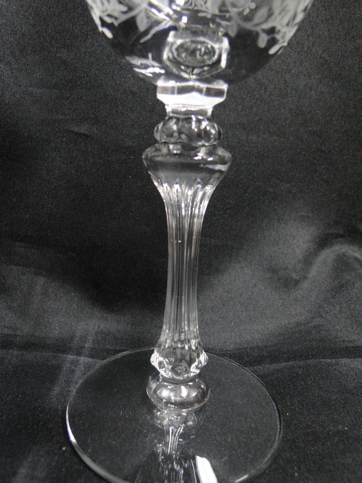 Tiffin June Night, 17392, Clear, Etched: Water or Wine Goblet (s), 7 7/8" Tall