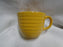 Bauer Ring Yellow (Old): Cup & Saucer Set, 2 1/2" Tall, Round Handle