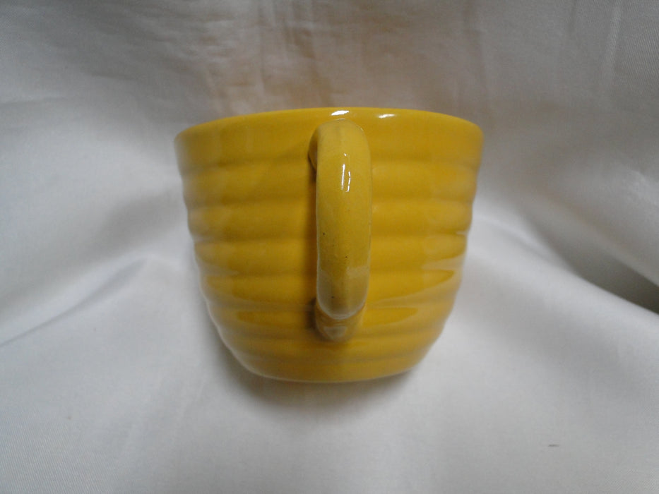 Bauer Ring Yellow (Old): Cup & Saucer Set, 2 1/2" Tall, Round Handle