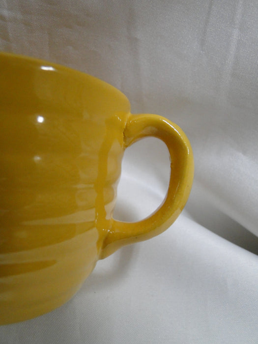 Bauer Ring Yellow (Old): Cup & Saucer Set, 2 1/2" Tall, Round Handle