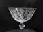Tiffin June Night, 17392, Clear, Etched: Champagne / Sherbet (s), 6" Tall
