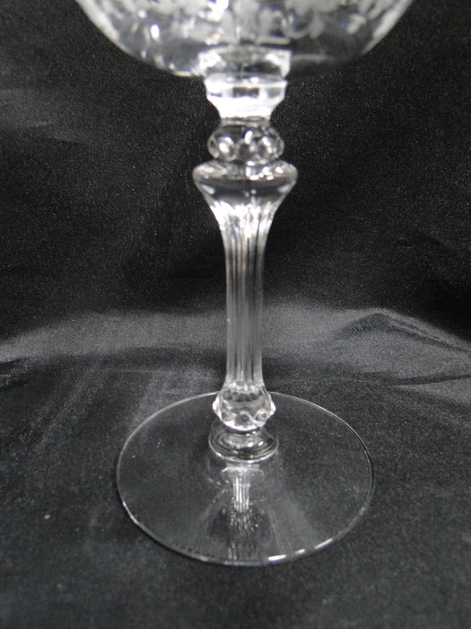 Tiffin June Night, 17392, Clear, Etched: Champagne / Sherbet (s), 6" Tall