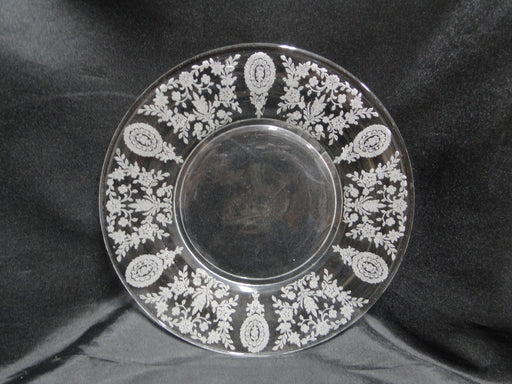 Tiffin June Night, Clear, Etched: Luncheon Plate (s), 8 1/8"
