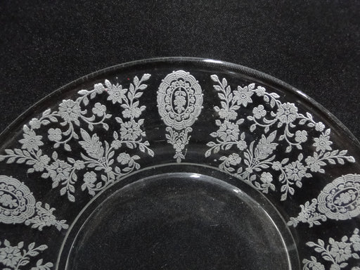 Tiffin June Night, Clear, Etched: Luncheon Plate (s), 8 1/8"