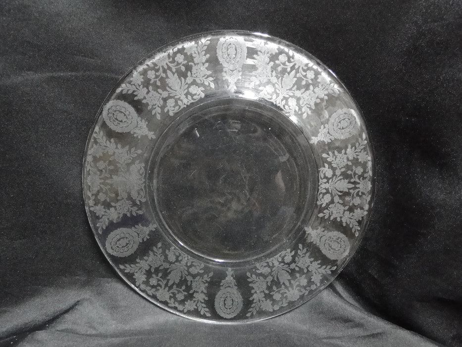 Tiffin June Night, Clear, Etched: Luncheon Plate (s), 8 1/8"