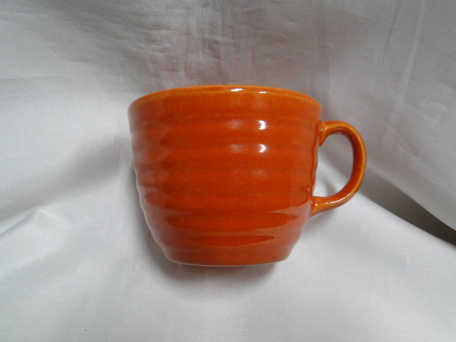 Bauer Ring Orange (Old): Cup & Saucer Set, 2 1/2" Tall, Round Handle